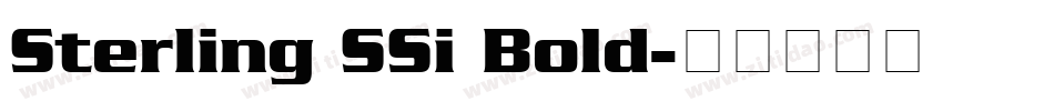Sterling SSi Bold字体转换